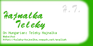 hajnalka teleky business card